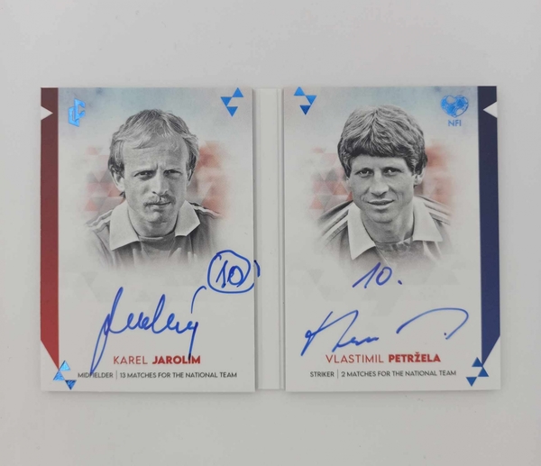 2) LC - NFI Booklet Czech&Slovak Famous Players Petržela/Jarolím signature number Blue 1/1