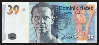 Pamětní list ve formě bankovky Dominik Hašek - Silver